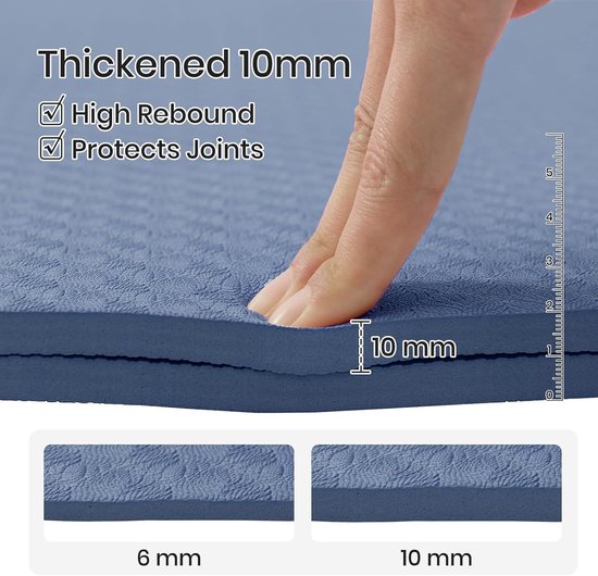 Good Nite Yoga Mat Thick 10mm Exercise Mat TPE Yoga Mats For Women & Men Non-slip Gym Mats For Home Fitness Workout Pilates
