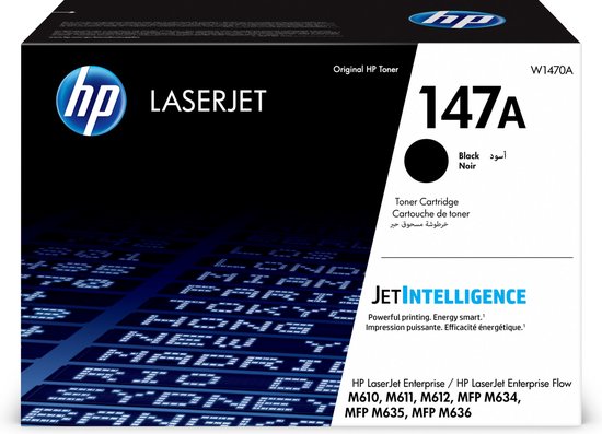 HP Original Ink Cartridge HP Cartucho de tóner Original HP LaserJet 147A negro Black