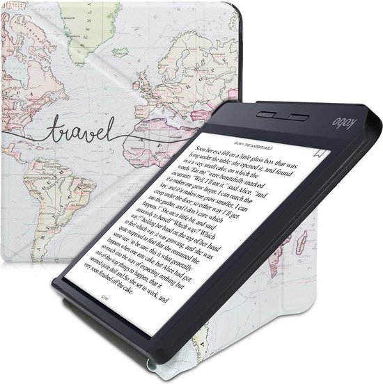 kwmobile case pour Kobo Libra H2O - Etui pour liseuse en jaune / marron