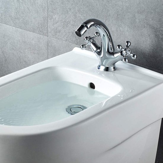 Tres Clasic bidet mengkraan met hendel opbouw vintage chroom voor 196 Tres Clasic bidet mengkraan met hendel opbouw vintage chroom voor 196