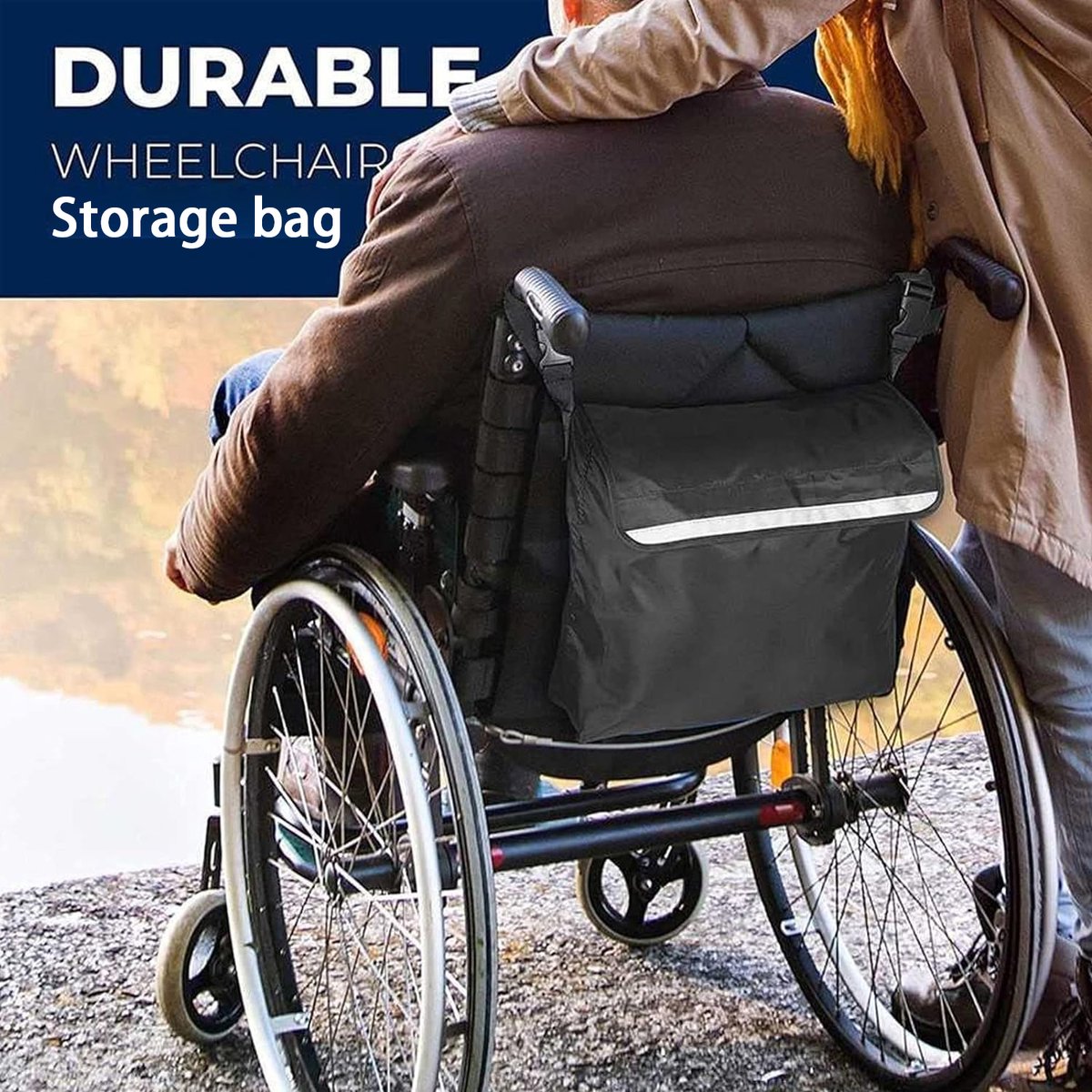 Goedkoopste 1 stuks (Zwart) rolstoeltas - Rolstoelaccessoires - Opbergtas voor rolstoel - multifunctioneel - rolstoeltas - multifunctioneel - voor rolstoelen - Rollator Opbergtas