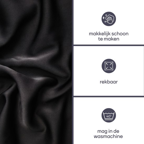 Perel Hoes voor tafel, zwart, rechthoekig, 180 cm x 75 cm x 74 cm