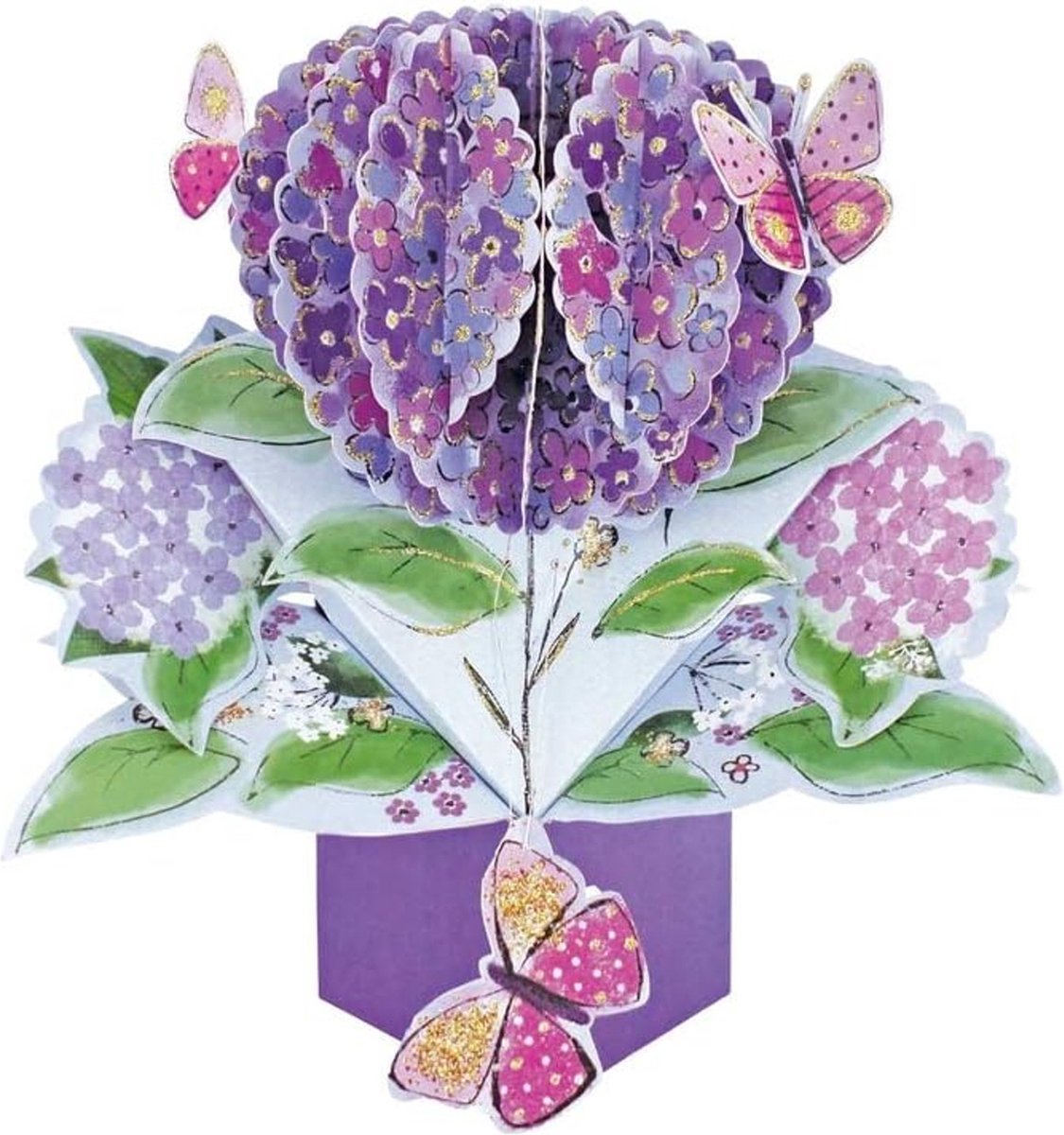 Second Nature 3D Pop-up Wenskaart pop 173 flower en butterfly