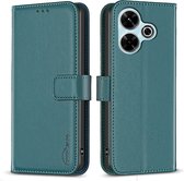 BINFEN Book Case - Convient pour Xiaomi Redmi 13 / Poco M6 4G Case - Vert