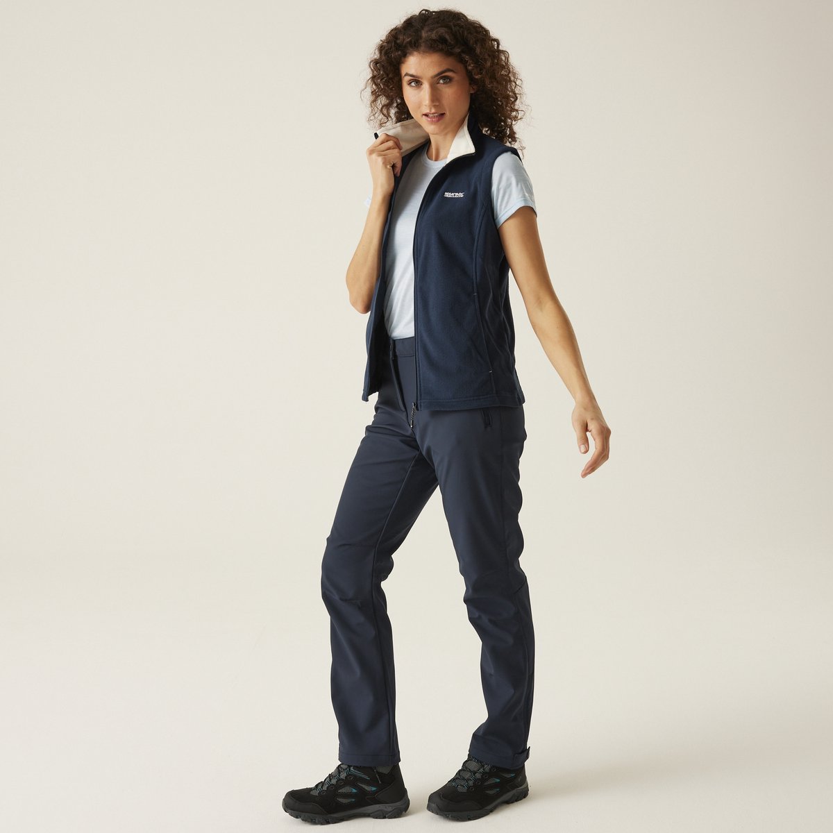 Bodywarmer Hiking Dames Waterdicht Ademend Lichtgewicht — afbeelding 16