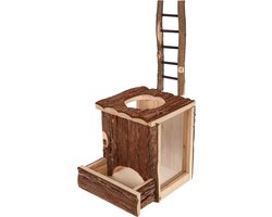 Natural Living Speel- en Buddeltoren 20 × 20 × 16 cm - Voor Hamsters en Muizen