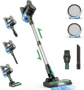 Aspirateur sans fil - sans fil - 30 KPa - aspirateur sans fil - jusqu'à 45 minutes d'autonomie - aspirateur sans fil avec lumière LED - aspirateur sans fil léger - poils d'animaux - sols durs - tapis