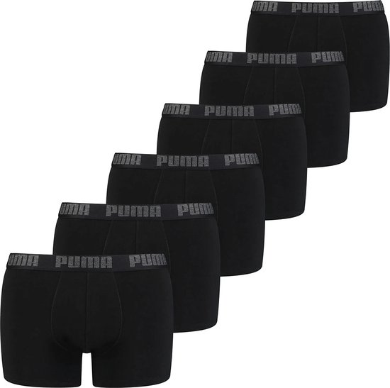 Lot de 6 Boxer Puma Basic pour hommes - Zwart - Taille L