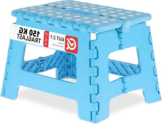 IKAAR Tabouret Pliable 18,8 Cm - Marchepied Portable En Plastique Pour Camping, Pêche (Support 136 Kg)