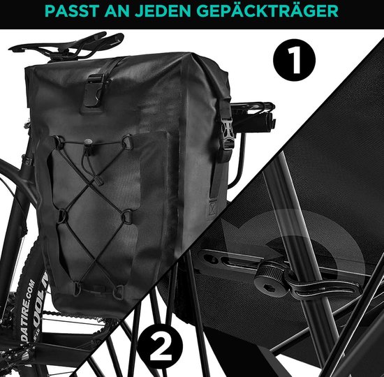 Boucle De Fixation Sac Latéral Vélo/moto - Nylon Réglable, Charge 75 Kg, Pour Porte-bagages (diamètre 2,5-8 Cm)
