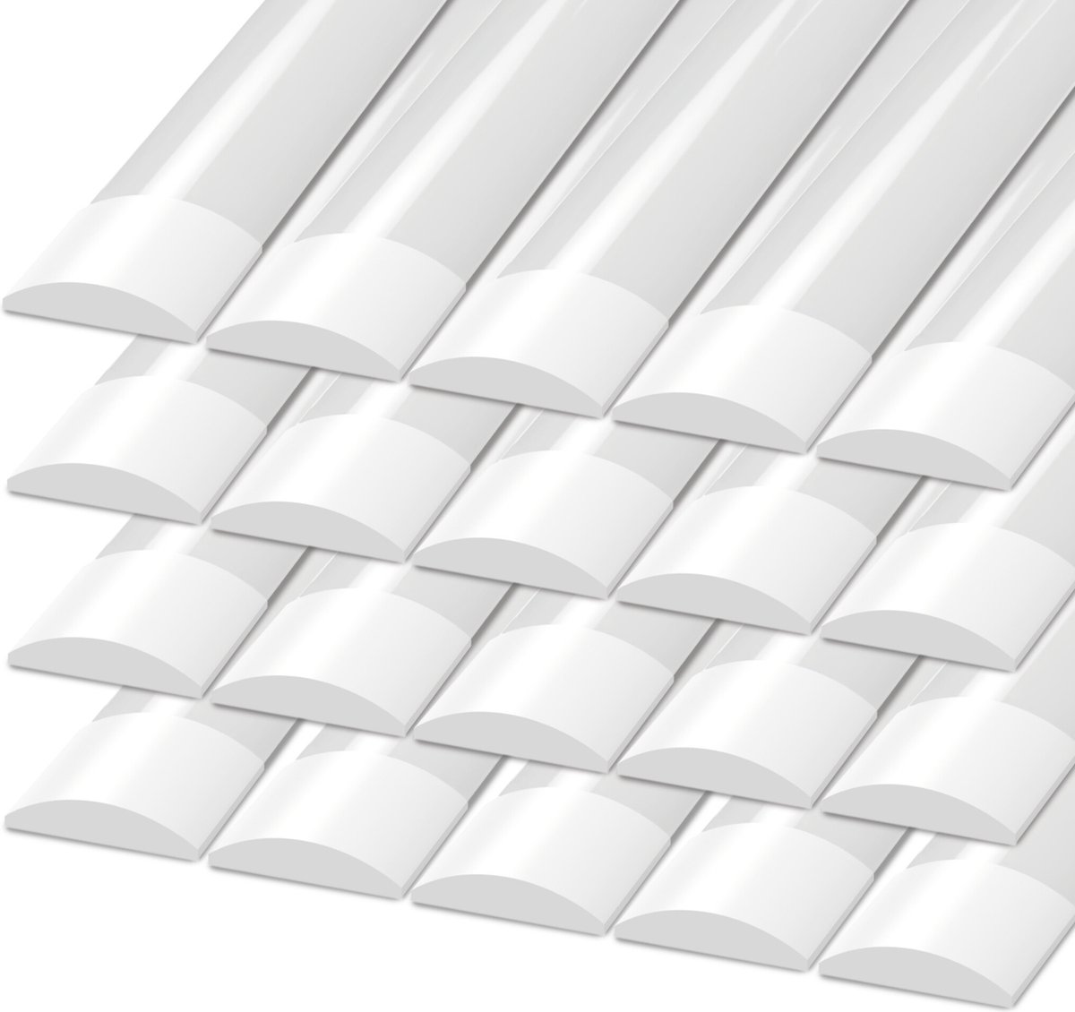 LEDVION 20X LED Batten 60cm (15W, 4000K, 2100 lumen), Geïntegreerde LED, Koel Wit, Helder Licht, Plafonddlamp