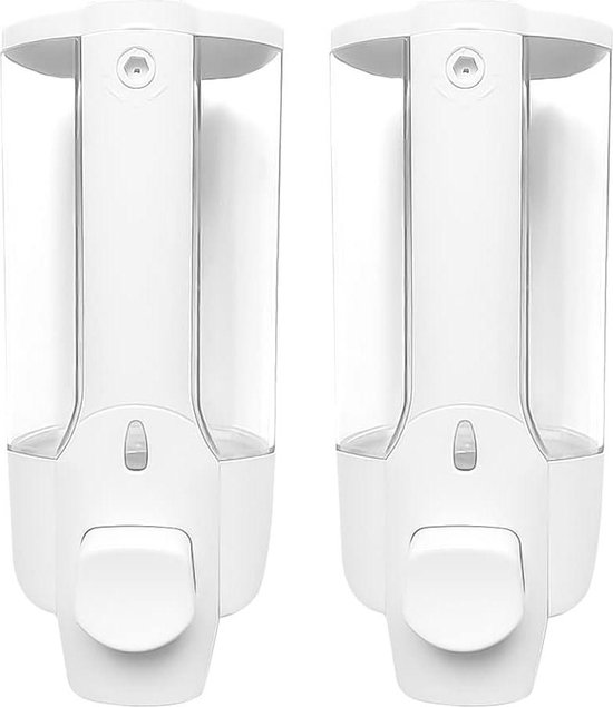 Zeepdispenser voor de wandpers, handmatige zeepdispenser, douchegel, shampoo, voor badkamer en keuken, 300 ml