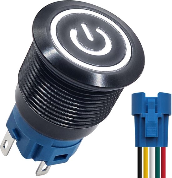 Powice 2 stuks, 22 mm, waterdichte momentane schakelaar van Powice 2 stuks, 22 mm, waterdichte momentane schakelaar van