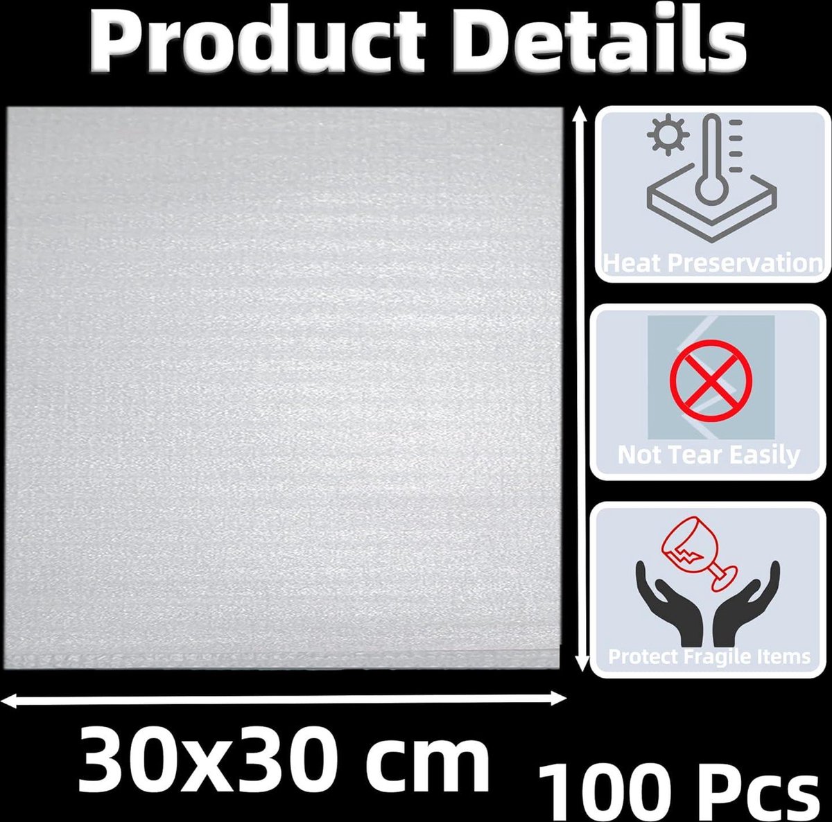 50 STKS Foam Pouches, 12 X 16 Kussen Foam Pouches voor het