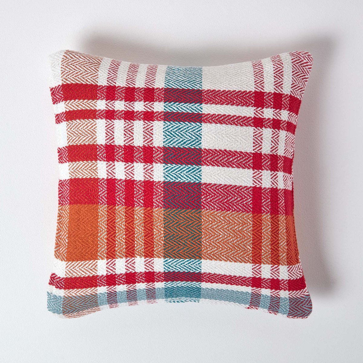 Homescapes Rode Falun Tartan Kussenhoes 60 x 60 cm Rood
