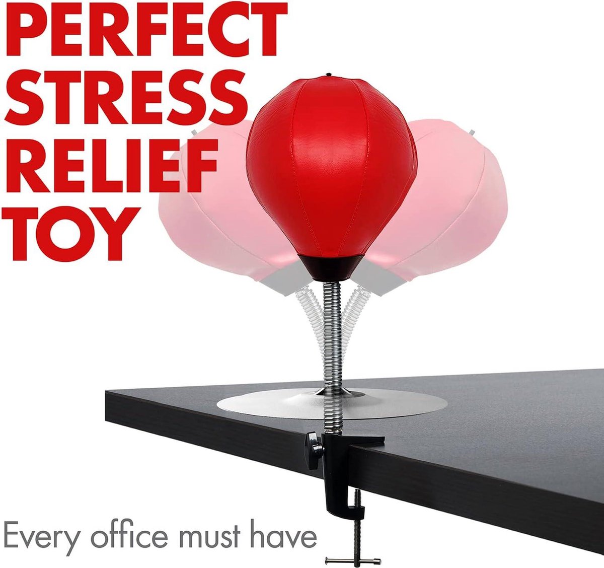 Punching Ball De Bureau Avec Ventouse - Pour Adultes Et Enfants - Anti-stress Et Loisir - Avec Pompe à Main - Pour Maison, Bureau, école - 9