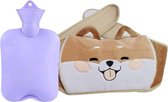 Bol.com Rubberen warmwaterkruik met zachte tailleafdekking - warmwaterzak voor hals en schouder - warmwaterzak hand benen taille... aanbieding