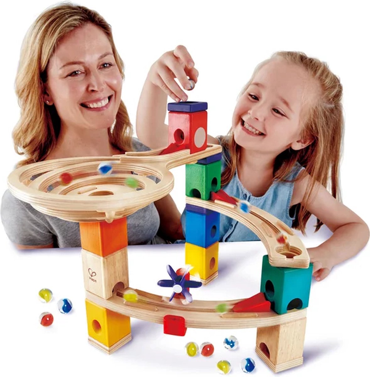 Hape Quadrilla Knikkerbaan Race to the Finish - 58-delige houten bouwset voor kinderen vanaf 4 jaar — afbeelding 6