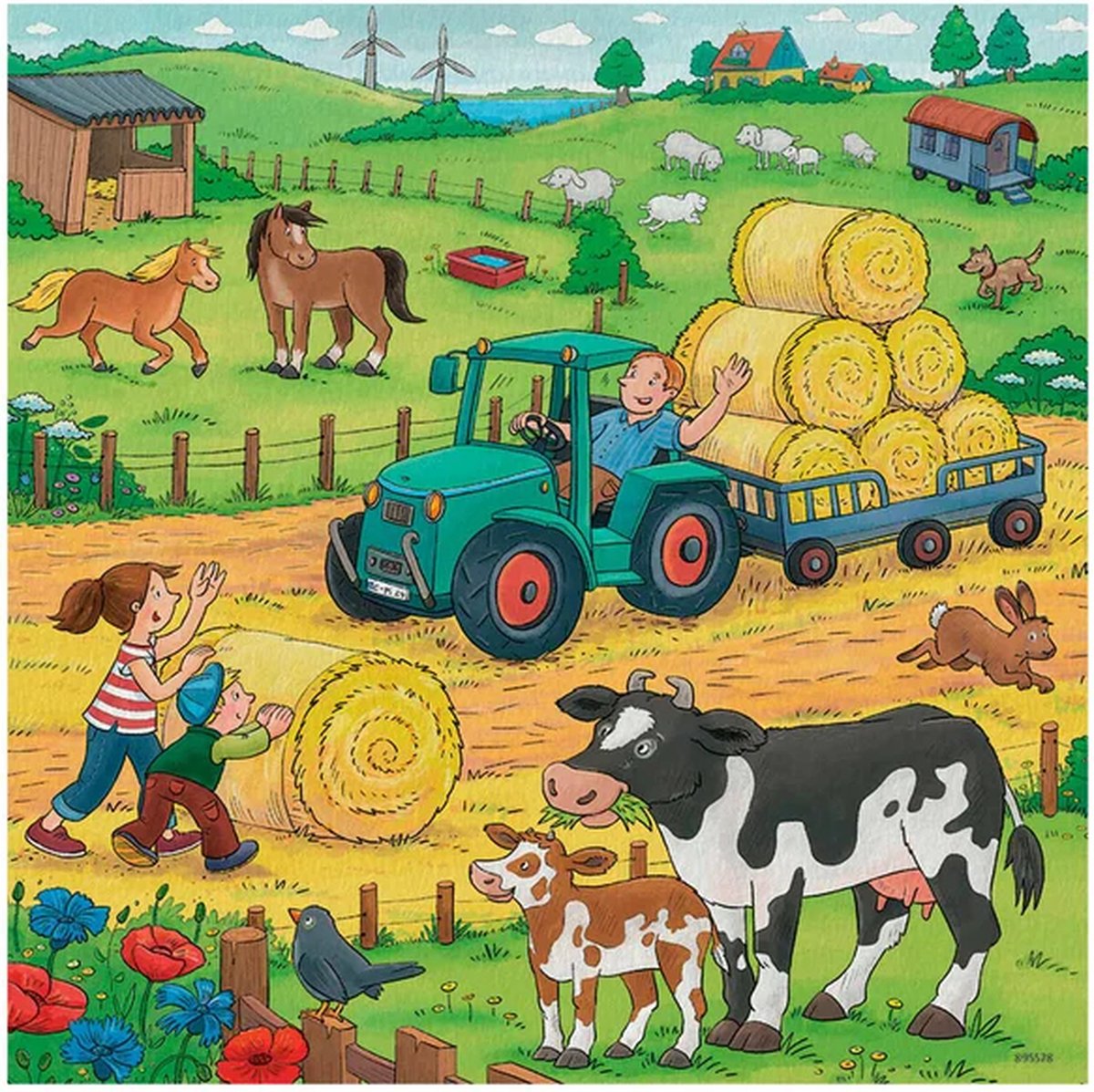 Ravensburger puzzel Boerderij - 3x49 stukjes - kinderpuzzel — afbeelding 10