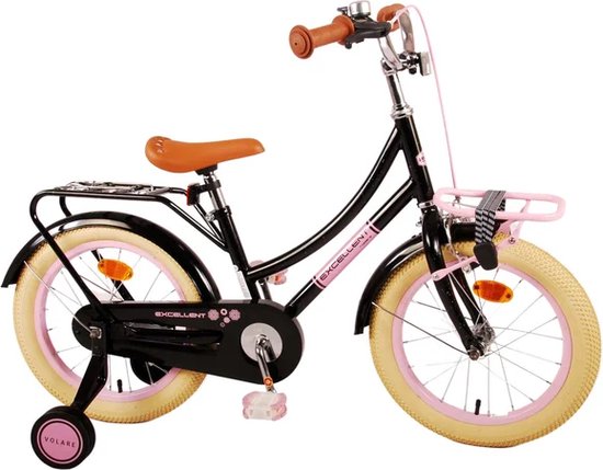 Volare Excellent Kinderfiets - Meisjes - 16 inch - Zwart - 95% afgemonteerd van Volare — afbeelding 5