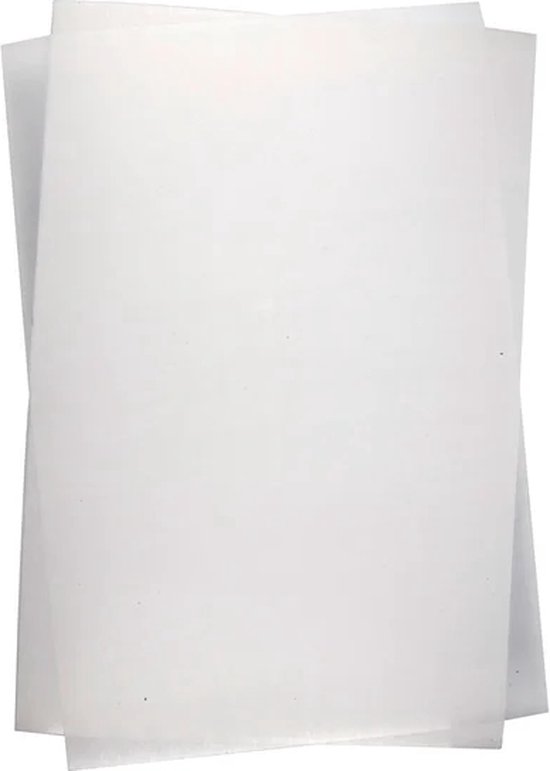 Bleidruck Bedrukbaar krimpfolie A4 glanzend wit krimpende plastic folie 6 vellen decoratieve folie voor handwerk