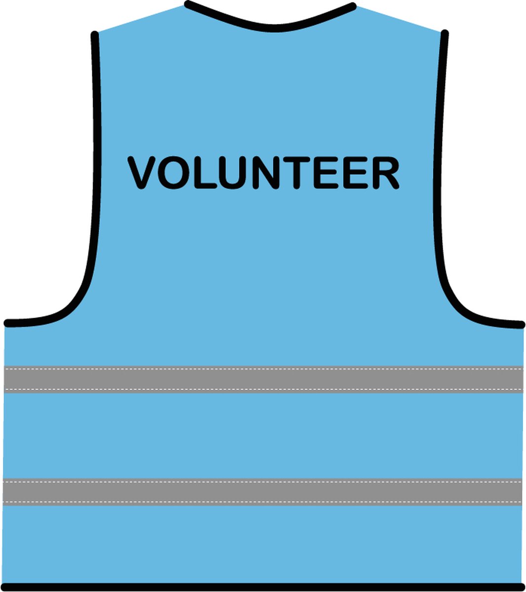 Volunteer hesje lichtblauw