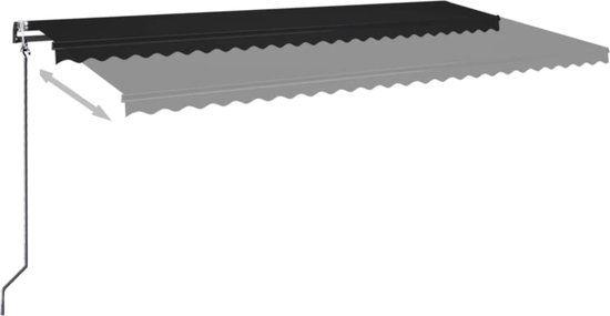 vidaXL Auvent vidaXL avec LED et capteur de vent 600x350 cm Anthracite
