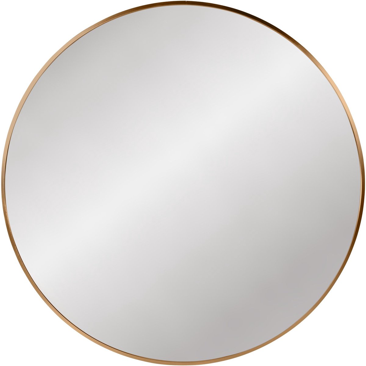 CLP Elsie Wandspiegel - Rond - Diepte lijst 3 cm - ideaal voor woonkamer, slaapkamer of badkamer - gold matt goud mat