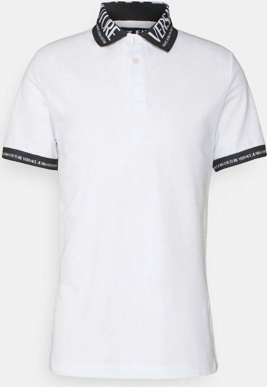 Foto: Versace jeans couture polo watercolor collar white black