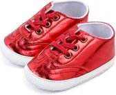 Rode sneakers - Kunstleer - Maat 21 - Zachte zool - 12 tot 18 maanden