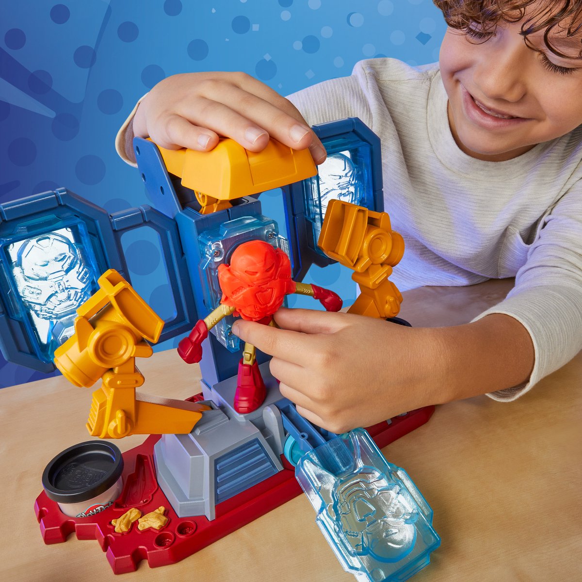 Play-Doh Marvel Iron Man Harnas Laboratorium Speelset - Boetseerklei - Inclusief Iron Man figuur — afbeelding 8
