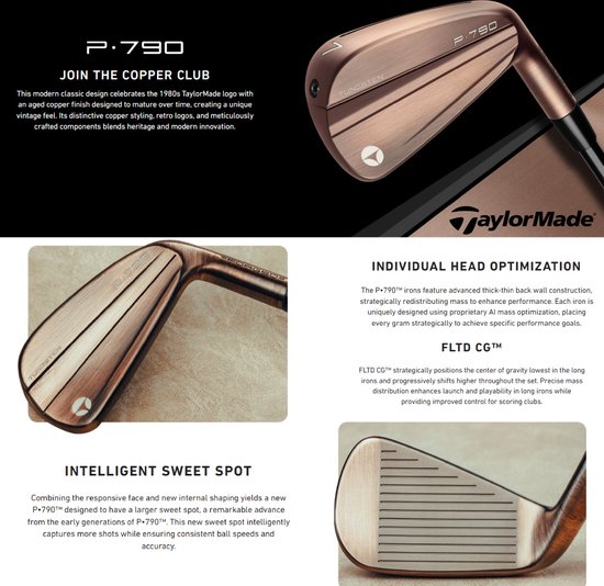 Taylormade P790 Iron Set 4-Pw 7pc Flex Stiff N.S.Pro Modus3 Tour 105