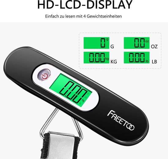 Vortex DS102 Gepäckwaage - 50kg Kapazität LCD Display Tragbar