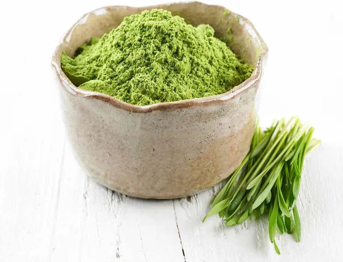 Goedkoopste Tuana Kruiden - Tarwegras Poeder- Organic - Zak 1000 Gram - Kruiden Zonder Zout - KZ0264