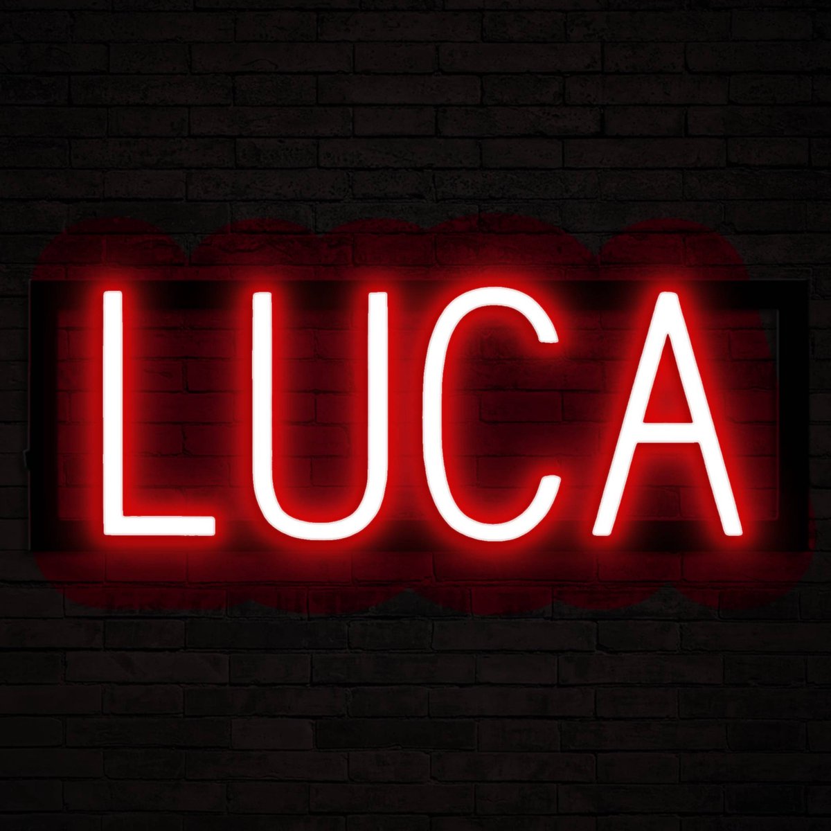 LUCA - Neon LED Lamp Kinderkamer | SpellBrite | 43,01 x 16 cm | 6 Dimstanden & 8 Lichtanim