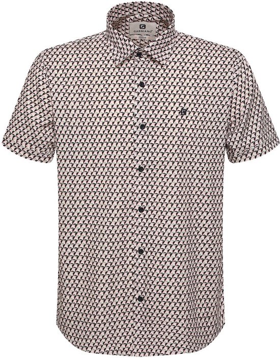 Gabbiano Overhemd Korte Mouw Overhemd Met Poplin Print 334930 719 Dusty Coral Mannen Maat - S