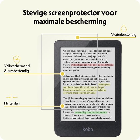 Hoesje Geschikt voor Kobo Clara Colour Hoes Bescherm Hoesje Case Sleep Cover Met Screenprotector - Hoes Geschikt voor Kobo Clara Colour Hoesje - Kat van Hoesje  — afbeelding 5