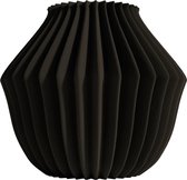 Fiastra Belluno Vaas - Zwart - Hedendaags Design - 15x15x19 cm - Waterdicht - Moderniteit