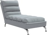 vidaXL-Chaise-longue-avec-coussins-tissu-gris clair