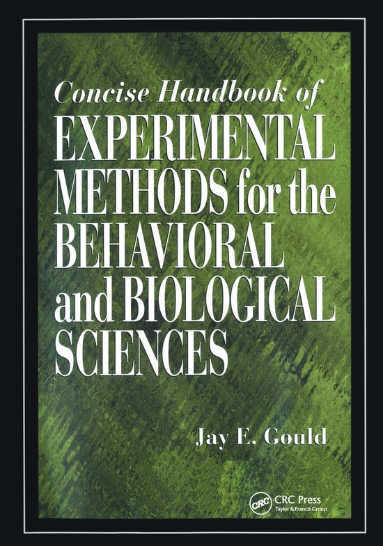 Concise Handbook Of Experimental Methods For The Behavioral  ... - cover