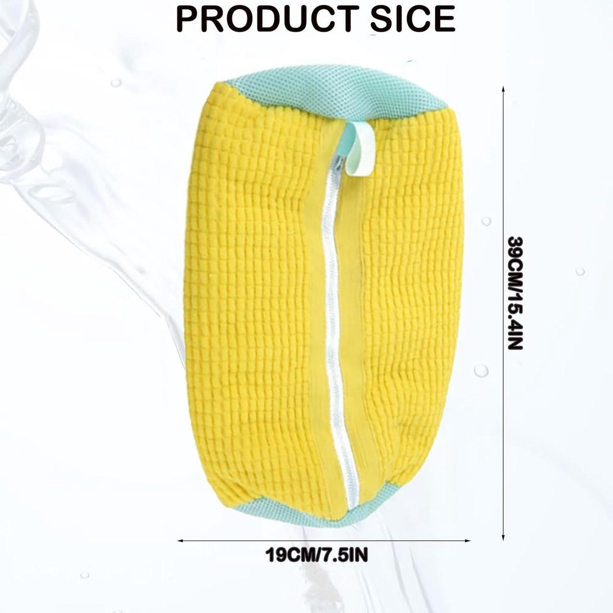 Nieuwe herbruikbare mesh sneaker waszak voor 360 ° reinigen - 2024 Schoen wasmachine zak met verstelbare band - Witte schoenen reinigen. — afbeelding 7