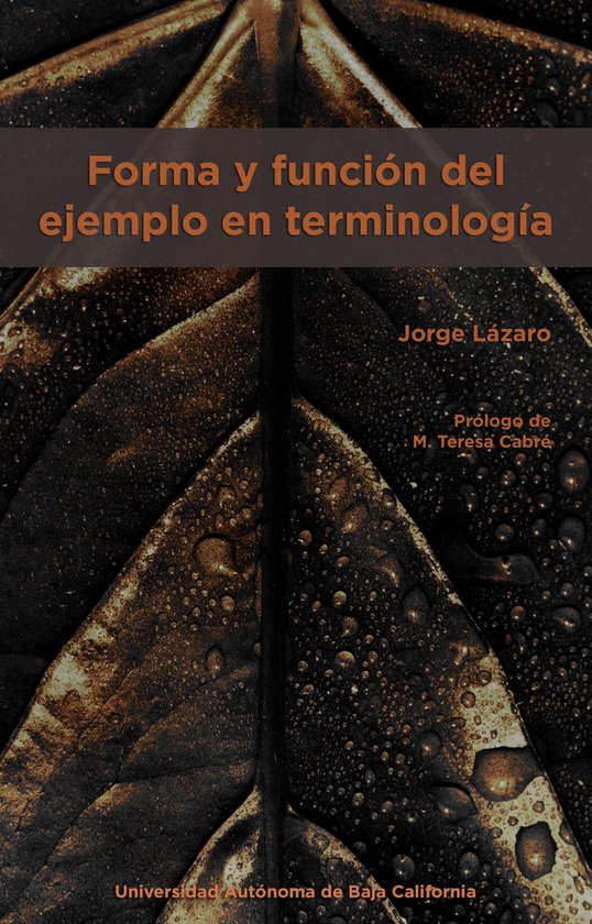 Forma y función del ejemplo en terminología - cover