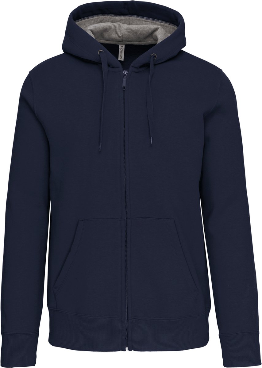 Kariban Hooded sweater met rits K444 - Navy - 3XL