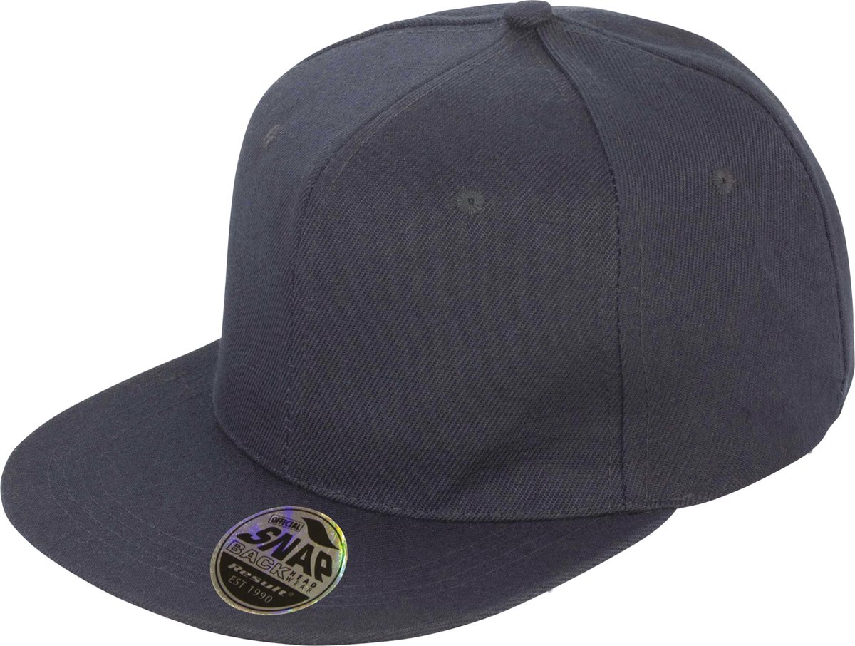 Result Bronx Original Flat Peak Snapback Cap RH83 - Black - One size
