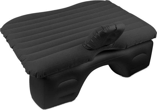 Luchtbed voor in de auto - Zwart - Opblaasbaar autobed - Bed voor de achterbank - 12V elektrische luchtpomp - 3 Adapters - Comfortabel camping slaapmatras - Matras voor onderweg - Luchtmatras - Snel oppompen en leeglopen van TravelMore — afbeelding 3
