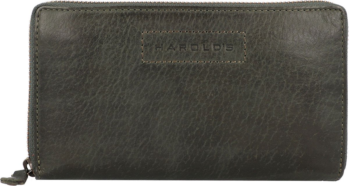 Harold's Onderzeeër Portemonnee Leer 18,5 cm - Dames - Horizontaal - grün