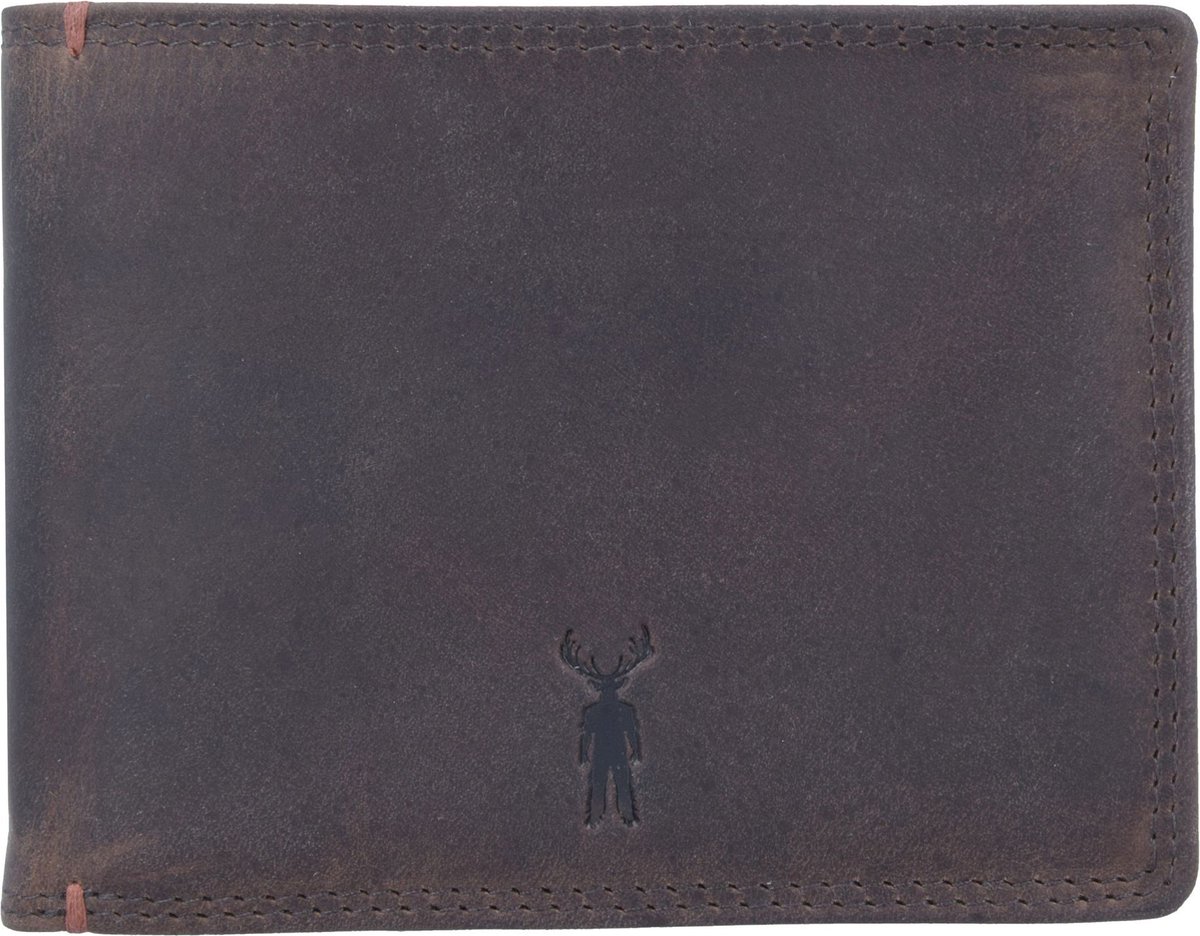 Jack Kinsky Colombo 202 Leren Portemonnee 12 cm - Jongens - Horizontaal - mokka