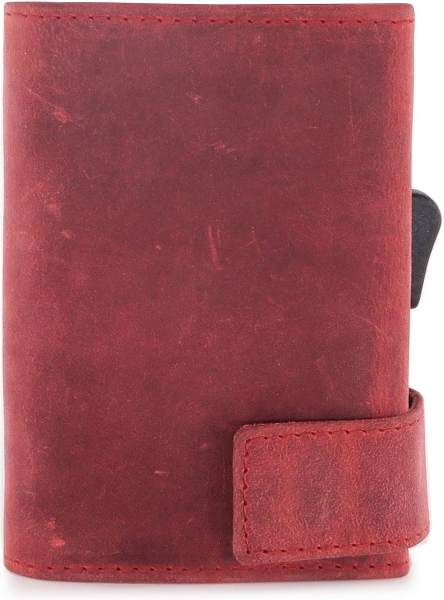 SecWal Creditcard etui RFID leer 9 cm - 10 Sleuven - rot