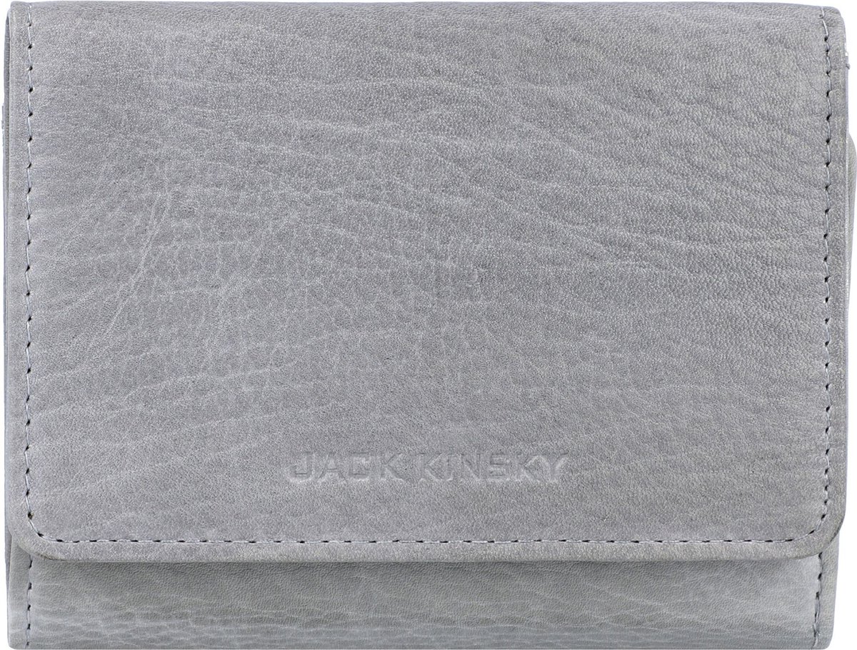 Jack Kinsky Nassau Portemonnee RFID Leer 11 cm - Dames - Horizontaal - grau