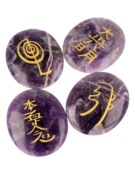 Amethist reiki stenen set